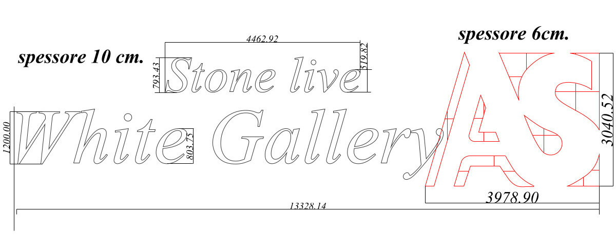 file esecutivo scritta white gallery