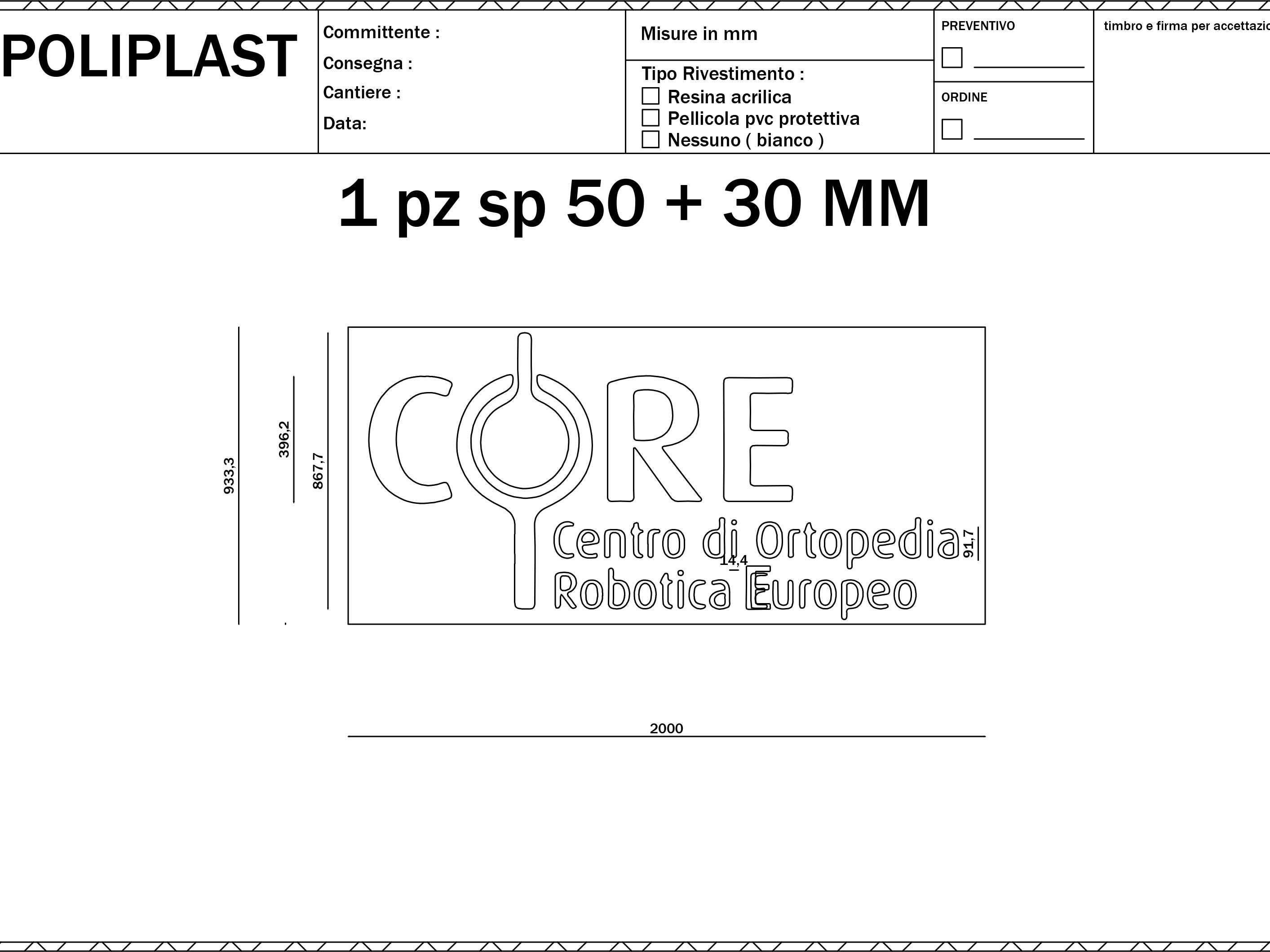 esecutivo di lavorazione core